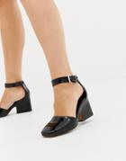 Asos Design Tanya Casual Heeled Shoes - Black