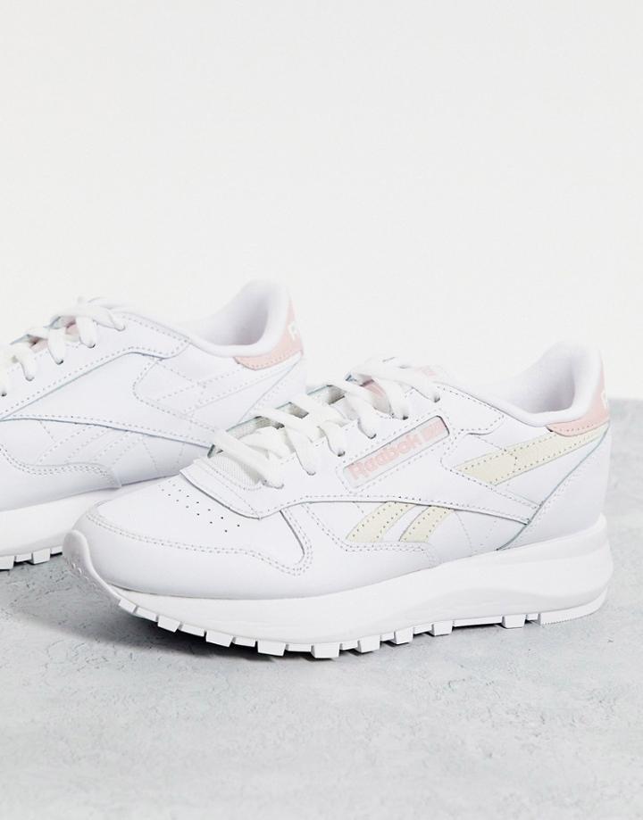 Reebok Classic Leather Sp Sneakers In White And Porcelain Pink
