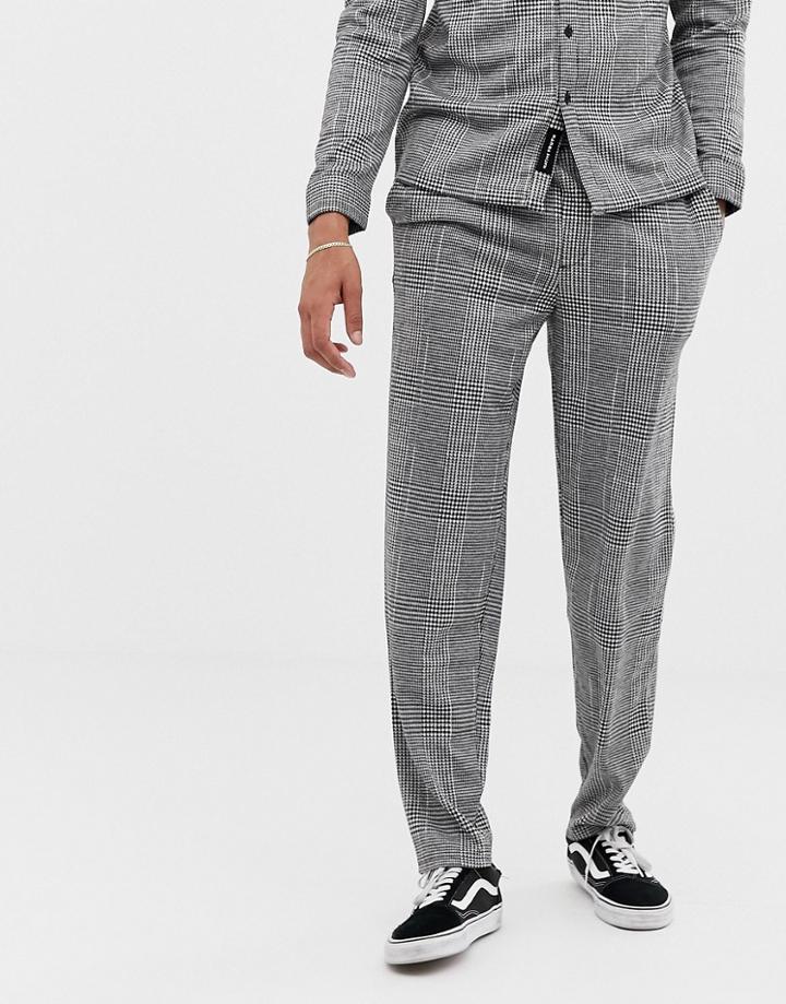 Native Youth Two-piece Checked Pants-black