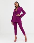 Asos Design Pop Slim Suit Pants In Purple