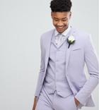 Asos Tall Wedding Super Skinny Fit Suit Jacket In Lilac - Purple