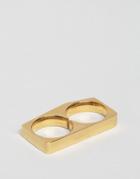 Vitaly Terra Gold Double Bar Ring - Gold