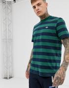 Adidas Originals Stripe T-shirt In Navy