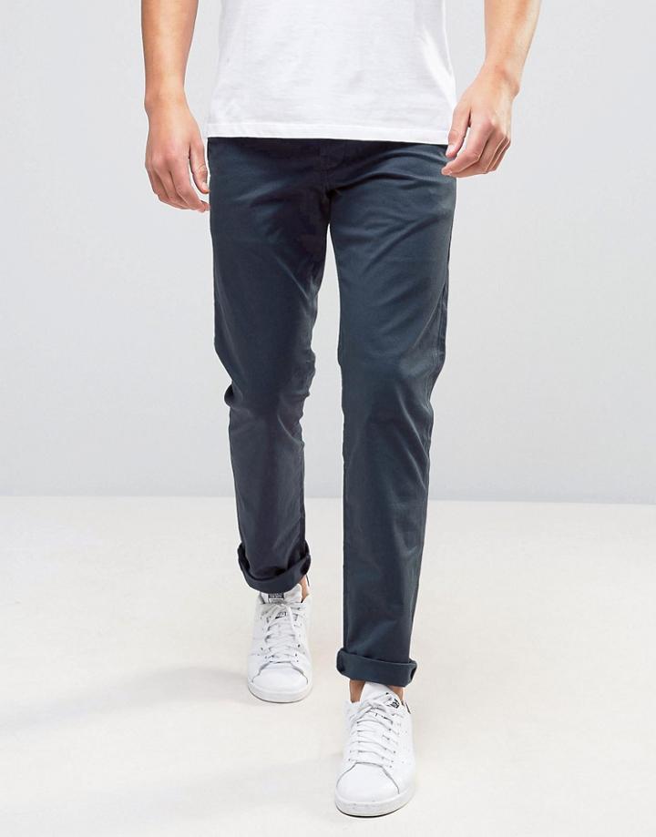 New Look Slim Fit Chinos In Navy - Navy