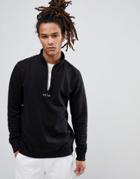 Volcom Half Zip Sweatshirt With Logo - Black