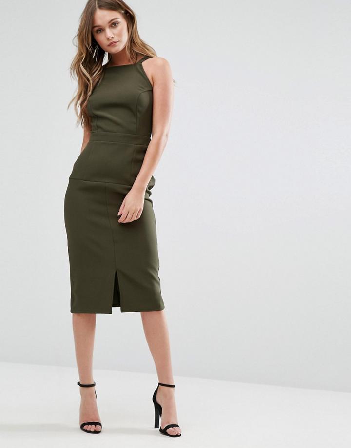 Alter Pinafore Midi Dress - Green