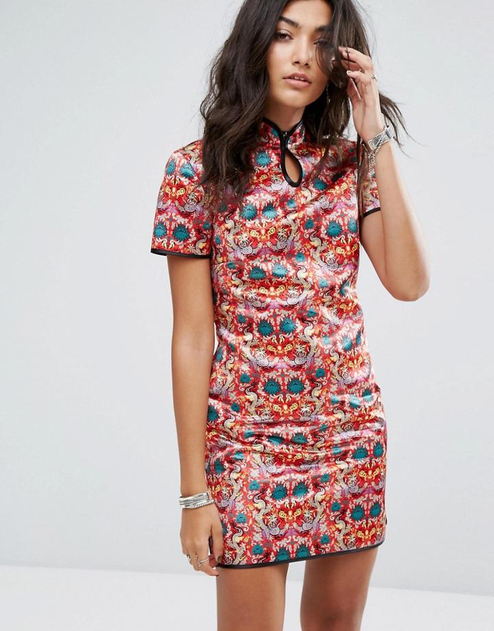 Ragyard Red Dragon Mini Dress - Red