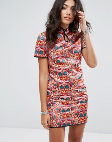 Ragyard Red Dragon Mini Dress - Red