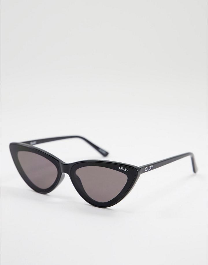 Quay Flex Womens Cat Eye Sunglasses In Black