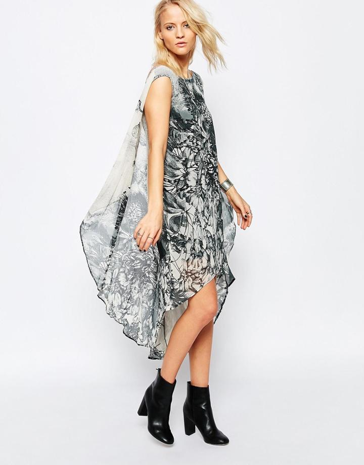 Religion Illuminate Midi Dress - Dark Gray