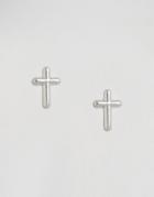 Pieces & Julie Sandlau Sterling Silver Cross Earrings - Silver