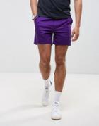 Asos Slim Shorter Shorts In Purple - Purple