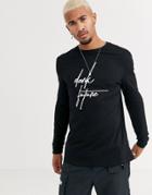 Asos Design Long Sleeve T-shirt With Dark Future Logo