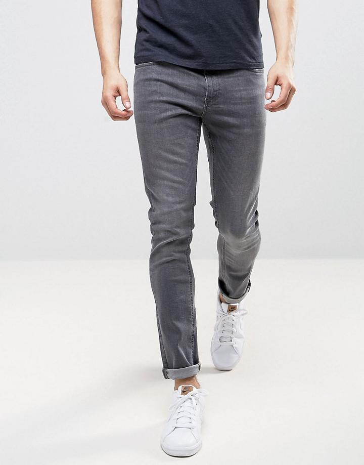 Ldn Dnm Washed Gray Skinny Jeans - Gray