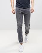 Ldn Dnm Washed Gray Skinny Jeans - Gray