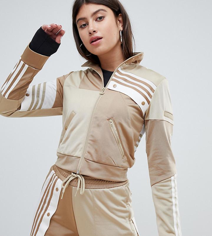 Adidas Originals X Danielle Cathari Deconstructed Track Top In Beige Khaki - Beige