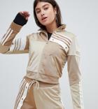 Adidas Originals X Danielle Cathari Deconstructed Track Top In Beige Khaki - Beige