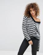 Replay Stripey Mohair Knit Sweater - Multi