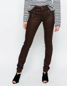 Only Olivia Coated Skinny Jeans - Black Coffee