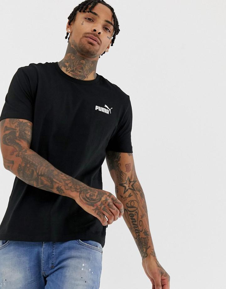 Puma Essentials T-shirt With Small Logo In Black