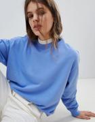Weekday Cropped Sweatshirt - Blue