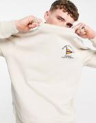 Parlez Holman Embroidered Sweatshirt In Ecru-neutral