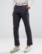 Selected Homme Slim Suit Pant In Check - Blue