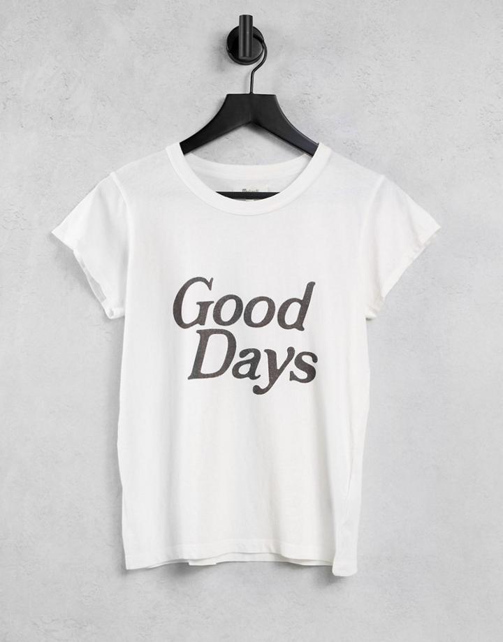 Madewell Slogan T-shirt In White