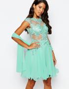 Forever Unique Lace Prom Dress - Mint