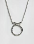 Asos Sleek Circle Necklace - Multi