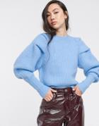 Weekday Vanetia Knitted Sweater In Light Blue