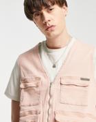 Liquor N Poker Vest In Beige Denim - Part Of A Set-neutral