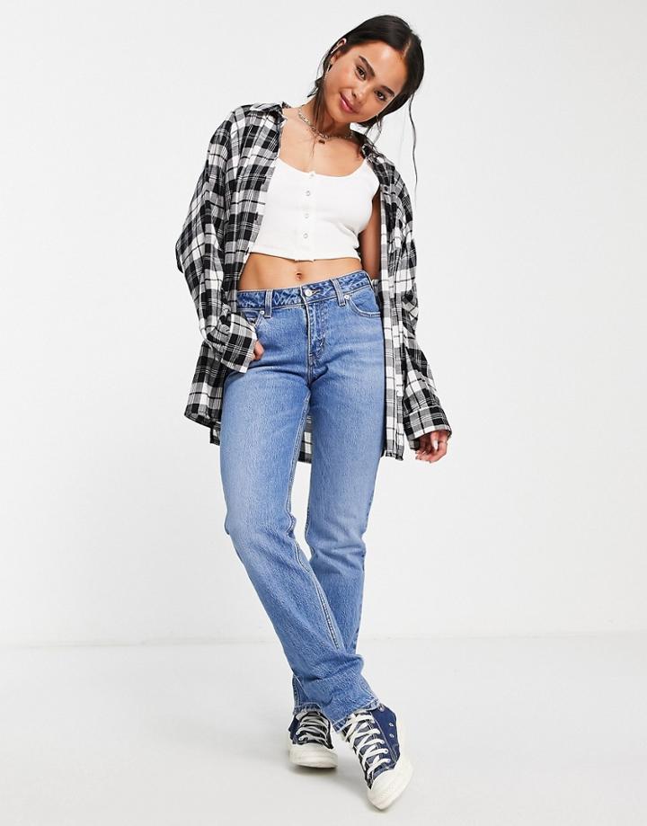 Levi's Low Pitch Bootcut Jeans In Mid Wash Blue