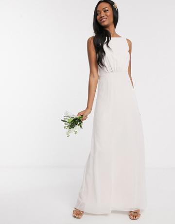 Maids To Measure Bridesmaid Cowl Back Chiffon Dress-neutral