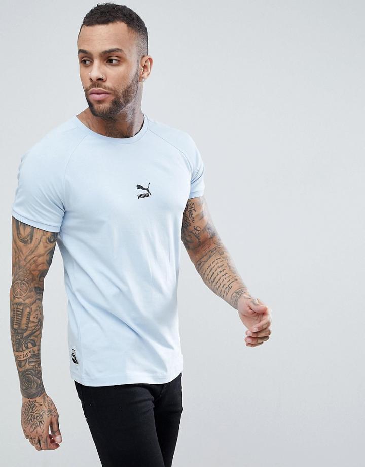 Puma Logo Slim T-shirt - Blue