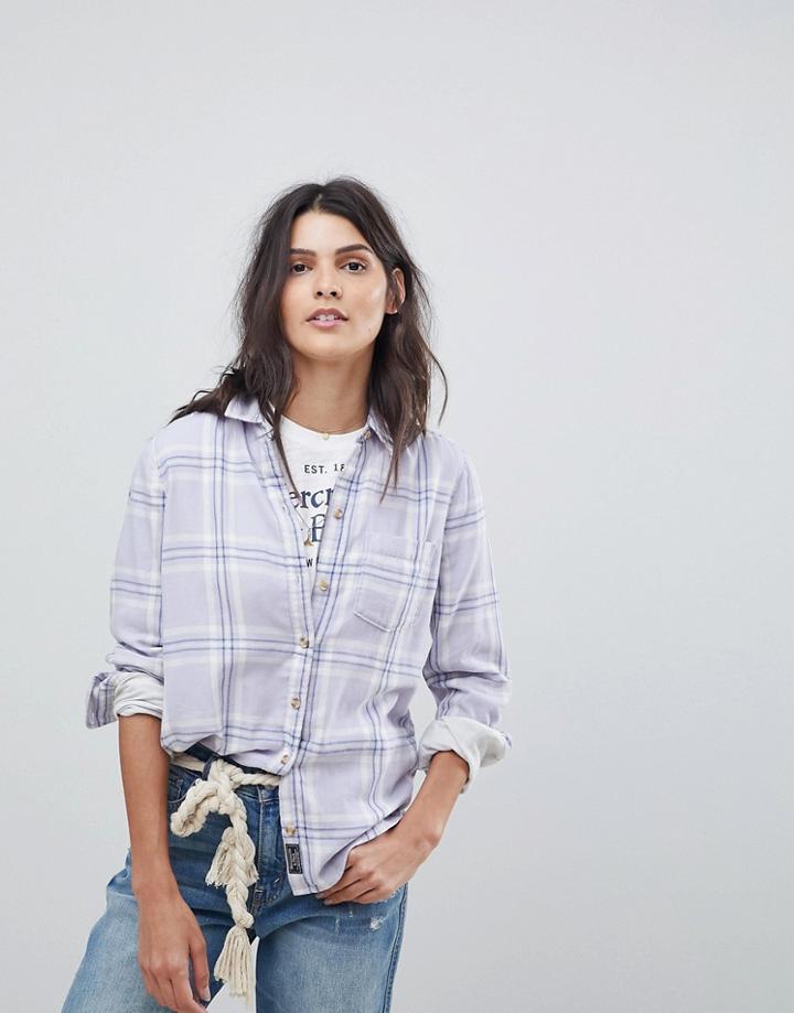 Abercrombie & Fitch Check Shirt - Purple