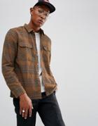 Brixton Archie Flannel Check Shirt - Brown