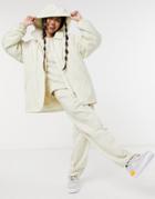 Weekday Byron Jacket With Detatchable Hood In Cream-white