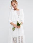 Asos Bridal Knitted Cover Up - White
