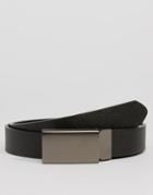 Asos Smart Belt With Plate - Black