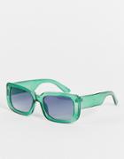 Jeepers Peepers Unisex Rectangle Sunglasses In Green