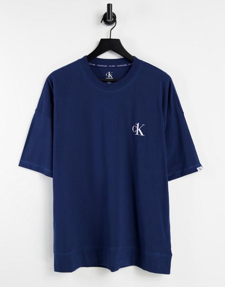 Ck One Crew T-shirt In Navy