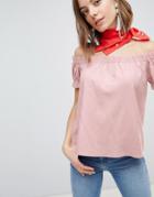 Vero Moda Off Shoulder Top - Pink