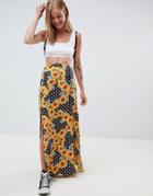 Asos Design Maxi Skirt In Daisy Polka Dot Two-piece-multi