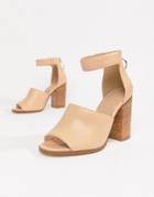 Asos Design Taro Casual Heeled Sandals - Beige