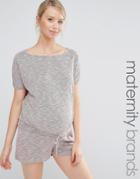 Bluebelle Maternity Lounge Relaxed Romper - Pink
