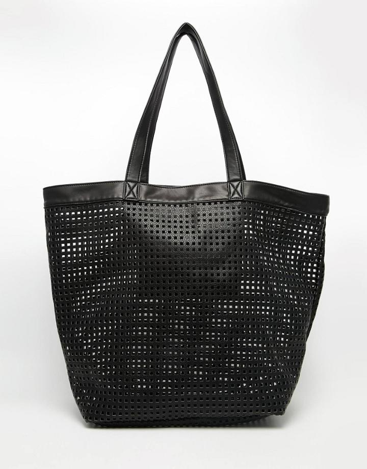 Asos Soft Cut Out Shopper Bag - Black