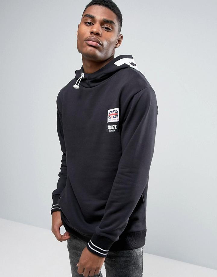 Abuze London Logo Crew Hoodie - Black