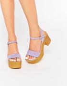 Asos Tight Rope Chunky Sandals - Lilac