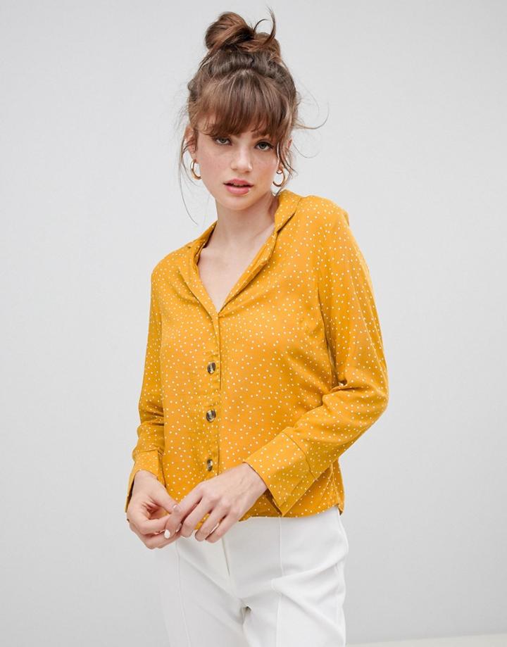 New Look Polka Dot Shirt - Yellow